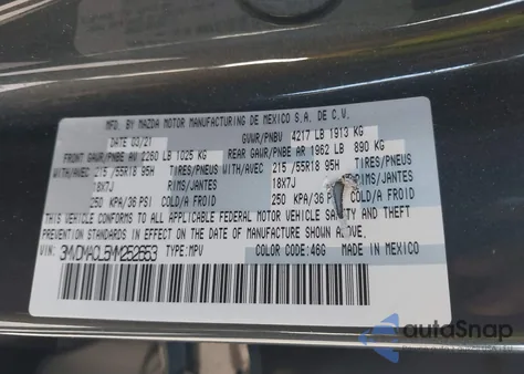 2021 Mazda Cx-30 Preferred from USA, damaged, VIN 3MVDMACL5MM252653